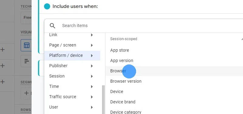 Add a new "Browser" condition.