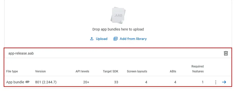 After uploading the file you should see something like this screenshot.