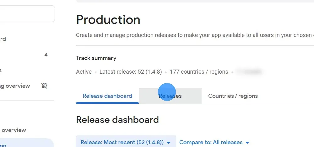 Click the "Releases" tab.