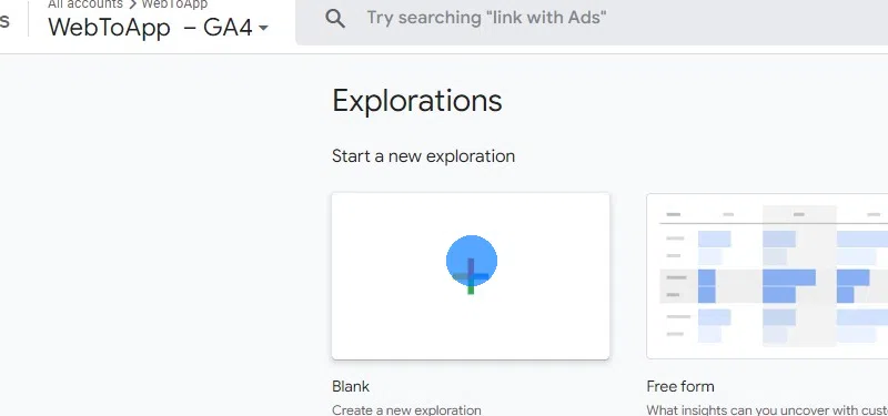 Create a new exploration.