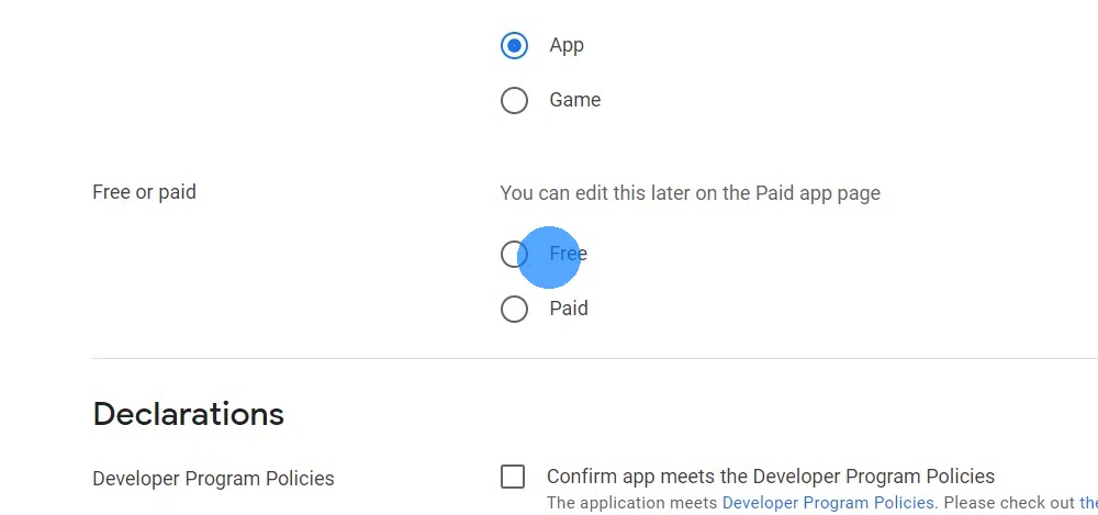 Decide whether downloading your app should be free or cost money.