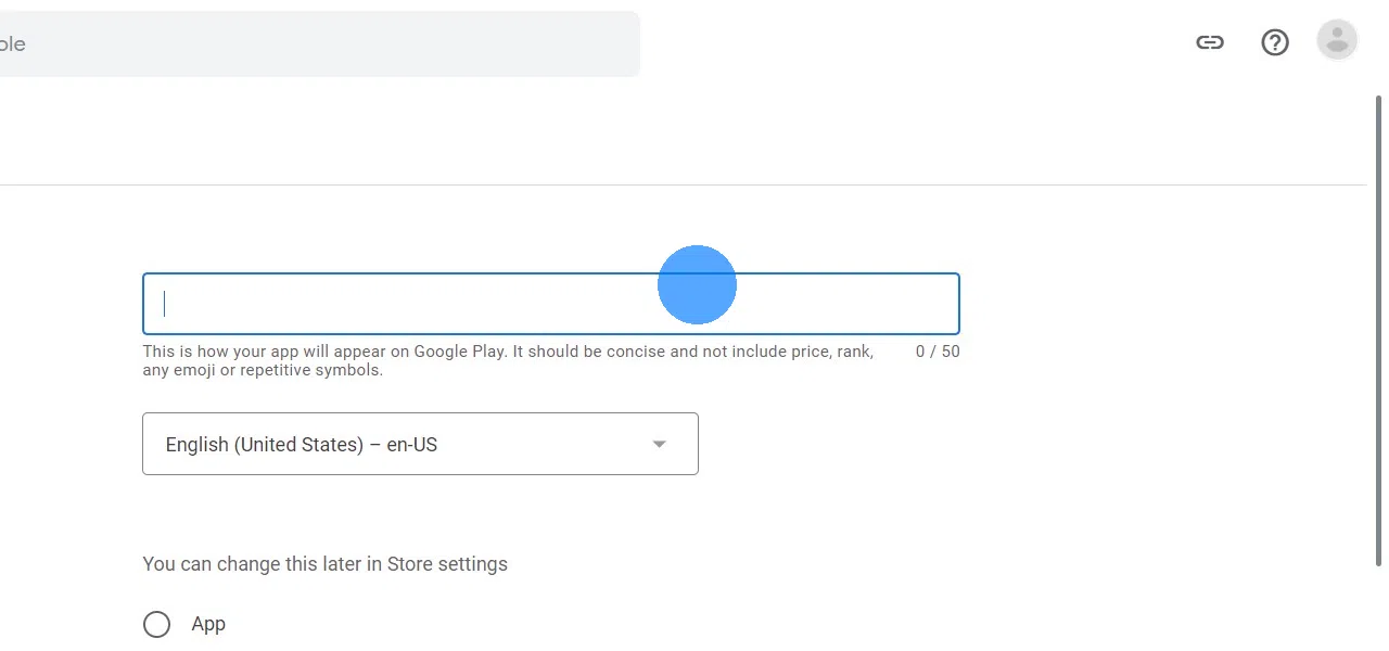 Enter a name for your app.
