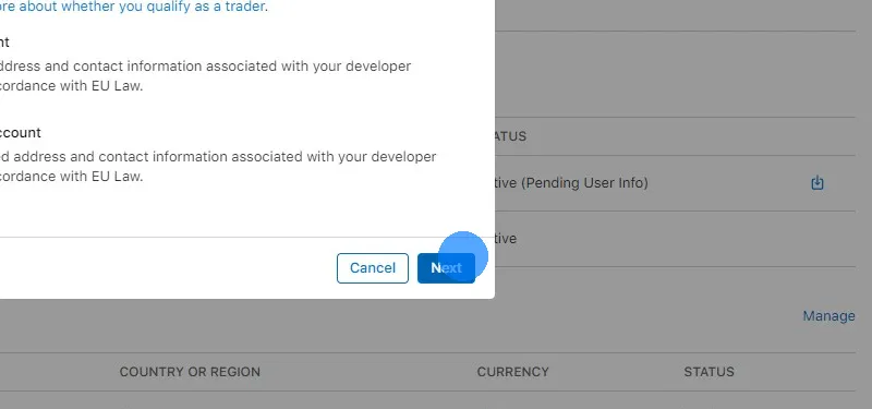 If you have a trader provider account, you'll need to submit some more information in the next steps.