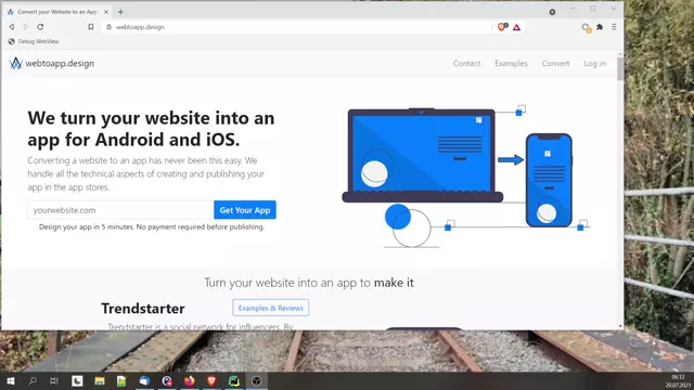 An animation of resizing the browser window